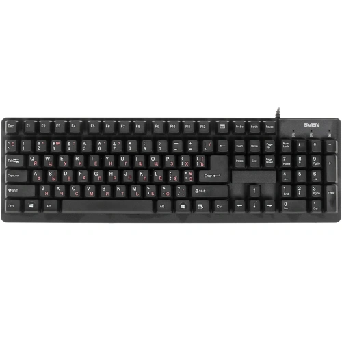 Клавиатура Keyboard SVEN Standard 301 USB черная SV-03100301UB [SV-03100301UB]