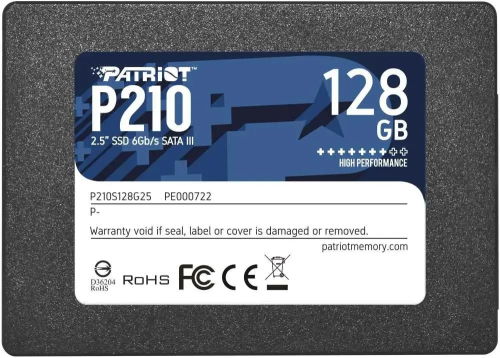 Накопитель SSD Patriot P210 128GB, SATA 2.5&quot;, 450/430, RET [P210S128G25]