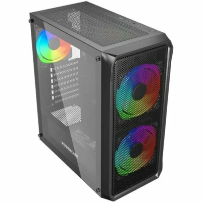 Компьютерный корпус Powercase Mistral Edge SE, Tempered Glass, 2x 140mm ARGb PWM+1x 120mm ARGb PWM, черный, ATX [CMSEB-A3]