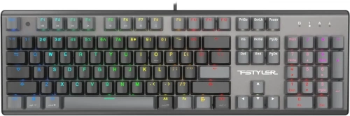 Клавиатура A4Tech Fstyler FS100 Neon проводная, USB, черный [FS100 черный]