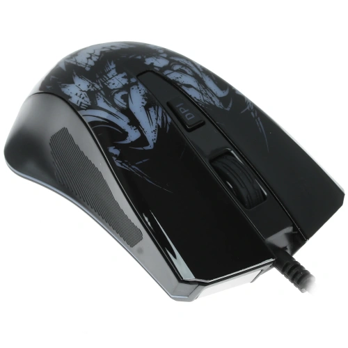 Мышь проводная Qumo Rampage M49 черный, 3200 dpi, USB, кнопки - 6 [ZY-M124]