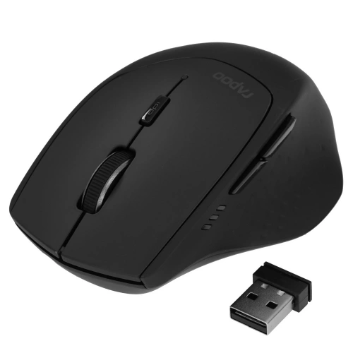 Мышь беспроводная Rapoo MT550 черный, 1600 dpi, радиоканал, Bluetooth [17745]