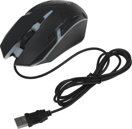 Мышь проводная Defender Cyber MB-560L черный, 1200 dpi, USB, кнопки - 3 [52560]