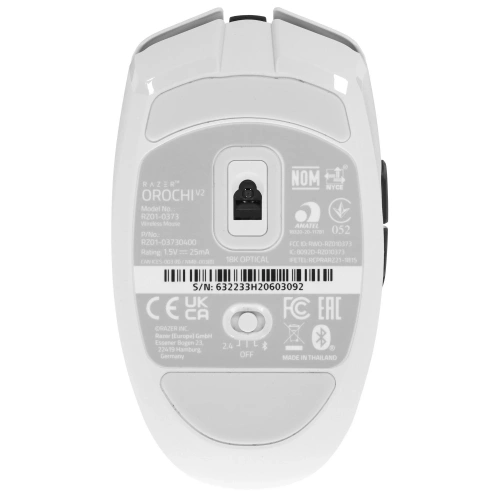 Мышь беспроводная Razer Orochi V2 белый, 18000 dpi, радиоканал, Bluetooth, USB, кнопки - 6 [RZ01-03730400-R3A1]