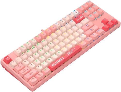 Клавиатура A4Tech Bloody S87 Energy проводная USB розовый [S87 USB  ENERGY PINK]