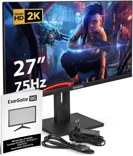 Монитор 27&quot; ExeGate ES2707TA IPS 2560x1440, 75 Гц [EX296976RUS]