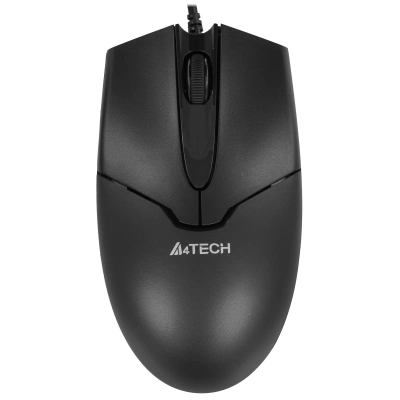 Мышь проводная A4Tech черный, 1000 dpi, USB, кнопки - 3 [OP-550NU]