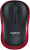 Мышь беспроводная Logitech M186 черный/красный, 1000 dpi, радиоканал, USB, кнопки - 3 [910-004133]