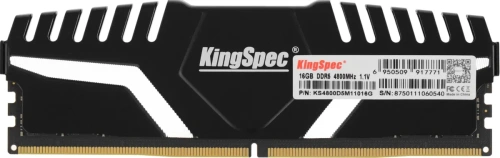 Оперативная память Kingspec KS4800D5M11016G DDR5 16GB 4800MHz RTL PC5-38400 CL40 DIMM 288-pin 1.1В single rank с радиатором Ret [KS4800D5M11016G]