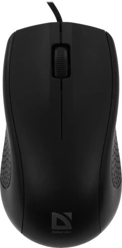 Мышь проводная Defender Optimum MB-160 черный, 1000 dpi, USB, кнопки - 3 [52160]