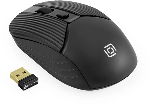 Мышь беспроводная Oklick 509MW черный, 1600 dpi, радиоканал, USB, кнопки - 4 [1885208]