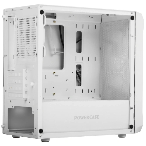 Компьютерный корпус Powercase Mistral Micro A3W ARGb, Tempered Glass, 2x 140mm ARGb PWM+1x 120mm ARGb PWM, белый, mATX [CMMAW-A3]
