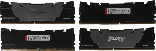 Оперативная память Kingston 32Gb DDR4 3200MHz (4x8GB) DIMM Fury Renegade Black RTL Gaming PC4-25600 CL16 288-pin 1.35В single rank с радиатором Ret [KF432C16RB2K4/32]