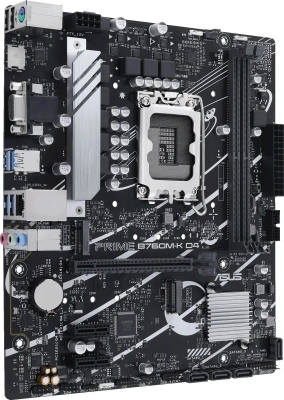 Материнская плата ASUS PRIME B760M-K D4, LGA 1700, Intel B760 [PRIME B760M-K D4]