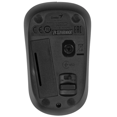 Мышь беспроводная Genius NX-7000 черный, 1200 dpi, радиоканал, USB, кнопки - 3 [31030016400]