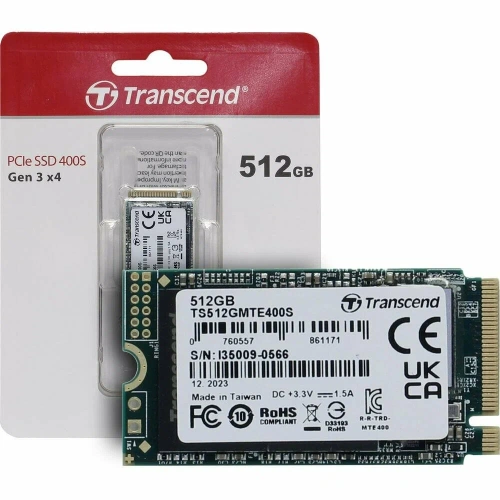 Накопитель SSD 512 Gb Transcend MTE400S, 3D TLC NAND, M.2 2242,PCI-E 4x [TS512GMTE400S]