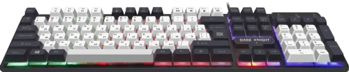 Клавиатура Defender Dark Knight R GK-077 проводная, USB, чёрный/белый [45078]
