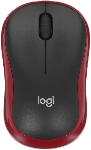 Мышь беспроводная Logitech M185, красный, 1000 dpi, радиоканал, USB, кнопки - 3 [910-002240/910-002633]