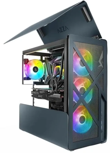 Компьютерный корпус Azza Cast черный без БП ATX 3x120mm 2x140mm 2xUSB3.0 audio bott PSU [CSAZ-808BM CAST]