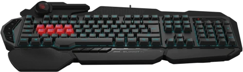 Клавиатура A4Tech Bloody B318 черный USB Multimedia Gamer LED (подставка для запястий) [B318]