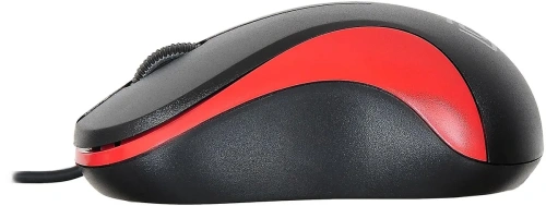 Мышь проводная Oklick 115S черный/красный, 1200 dpi, USB, кнопки - 3 [115S черный/красный]