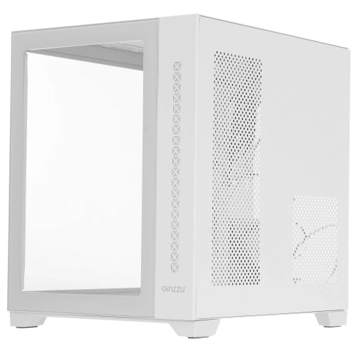 Компьютерный корпус Ginzzu V450 RGb белый CRC6 FAN12CM RGb*3 [V450]