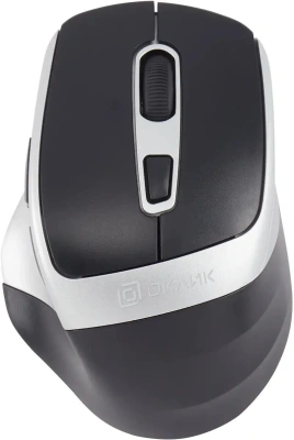 Мышь беспроводная Oklick 516MW черный/серебристый, 1600 dpi, радиоканал, Bluetooth, USB, кнопки - 6 [1978689]