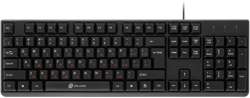 Клавиатура Oklick 100M/100M HW3 черный USB [Oklick 100M/100M HW3]