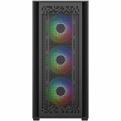 Компьютерный корпус Powercase ByteFlow Black, Tempered Glass, 4x 120mm ARGB fans, ARGB HUB, чёрный, ATX  [CBFB-A4]