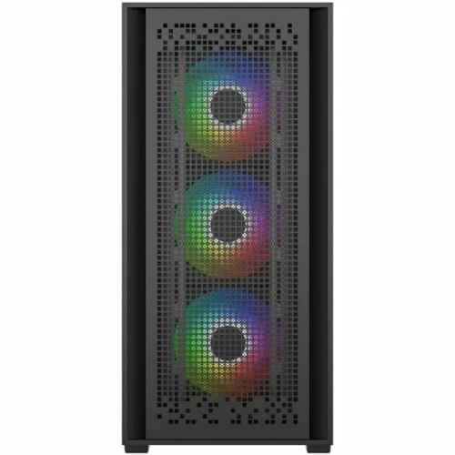 Компьютерный корпус Powercase ByteFlow Black, Tempered Glass, 4x 120mm ARGB fans, ARGB HUB, чёрный, ATX  [CBFB-A4]