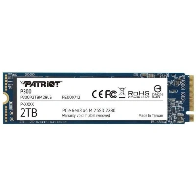 Накопитель SSD Patriot P300 2TB, M.2 2280, P300P2TBM28, PCIe 3x4, NVMe [P300P2TBM28]