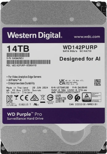 Жесткий диск Western Digital Purple Pro 14TB [WD142PURP]