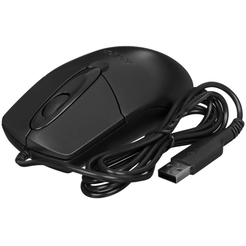 Мышь проводная A4Tech черный, 1000 dpi, PS/2, кнопки - 3 [OP-720 Black PS/2]