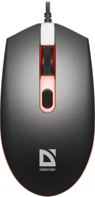 Мышь проводная Defender Dot MB-986 черный, 1600 dpi, USB, кнопки - 4 [52986]