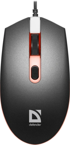 Мышь проводная Defender Dot MB-986 черный, 1600 dpi, USB, кнопки - 4 [52986]