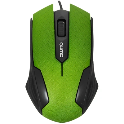 Мышь проводная Qumo Office M14 зеленый, 1000 dpi, USB, кнопки - 3 [M14 Green]
