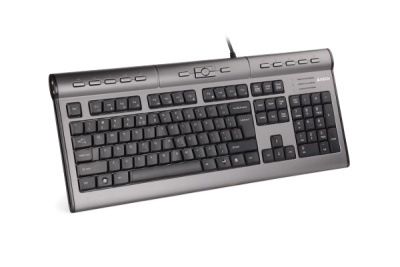 Клавиатура A4Tech KLS-7MUU проводная USB серебристый/черный [KLS-7MUU USB]