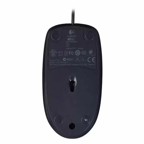 Мышь проводная Qumo Practic Office M90 черный, 1000 dpi, USB, кнопки - 3 [M90 Black]