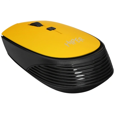 Мышь беспроводная HIPER HOMW-085 желтый, 1600 dpi, радиоканал, USB, кнопки - 4 [HOMW-085]
