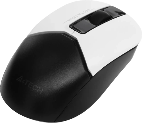 Мышь беспроводная A4Tech Fstyler FB12 белый/черный, 1200 dpi, USB, кнопки - 3 [FB12 PANDA]
