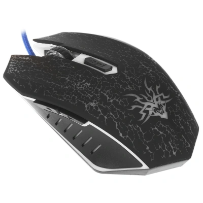 Мышь проводная Qumo BlackOut M03 черный, 3200 dpi, USB, кнопки - 6 [ZY-M33]