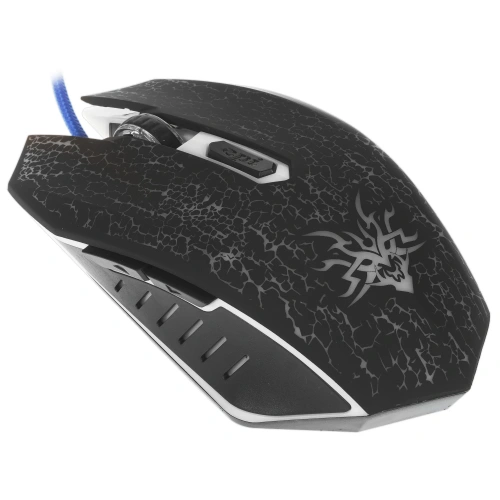 Мышь проводная Qumo BlackOut M03 черный, 3200 dpi, USB, кнопки - 6 [ZY-M33]