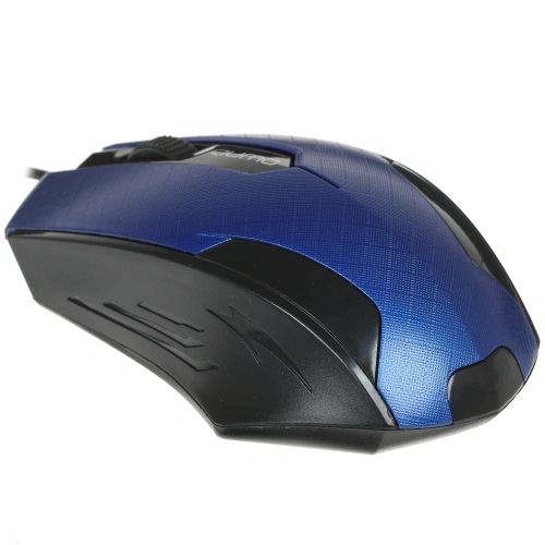 Мышь проводная Qumo Office M14 синий, 1000 dpi, USB, кнопки - 3 [M14 Blue]