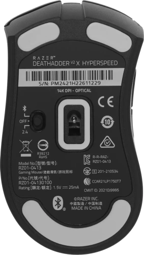 Мышь беспроводная Razer DeathAdder V2 X Hyperspeed черный, 14000 dpi [RZ01-04130100-R3C1]