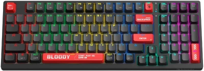 Клавиатура A4Tech Bloody WS98 механическая беспроводная USB черный/серый (WS98) [WS98]