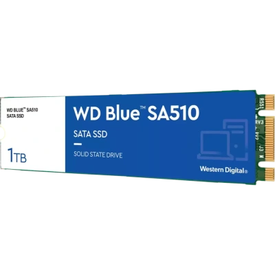 Накопитель SSD WD Blue SA510 1Tb, SATA III, M.2 2280, R/W 560/520 [WDS100T3B0B]