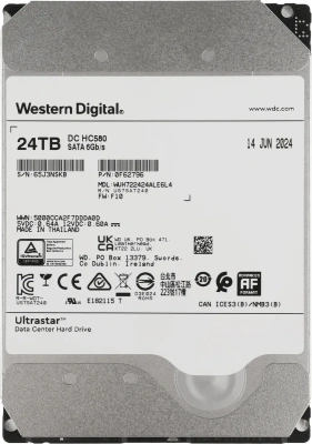 Жесткий диск WD SATA-III 24TB WUH722424ALE6L4 Server Ultrastar DC HC580 [WUH722424ALE6L4]