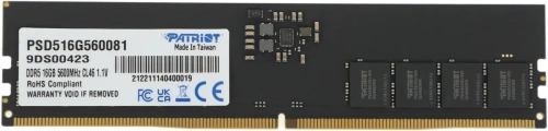 Оперативная память DIMM 16GB DDR5-5600 PSD516G560081 Patriot [PSD516G560081]