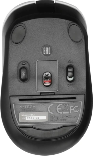 Мышь беспроводная A4Tech Fstyler FB12 белый/черный, 1200 dpi, USB, кнопки - 3 [FB12 PANDA]