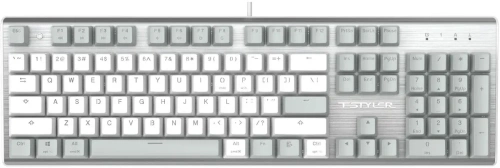 Клавиатура A4Tech Fstyler FS100 Neon проводная, USB, серый/белый [FS100 серый/белый]